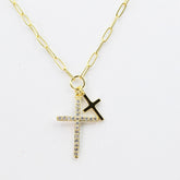 Double Cross Necklace